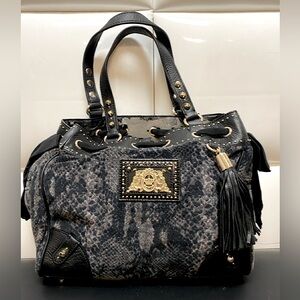Vintage Juicy Couture Daydreamer - Wild Things Handbag Snake Y2K 2000s Grey Gray
